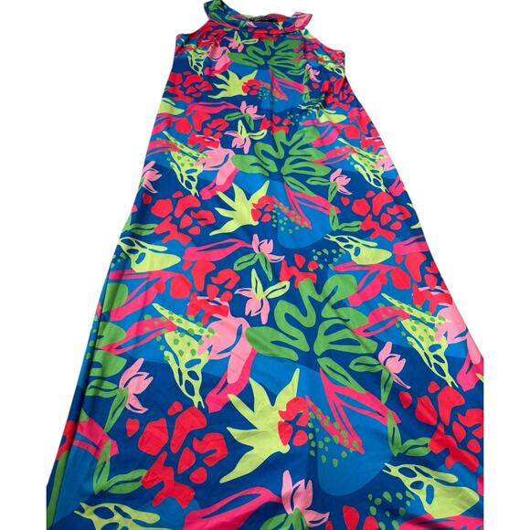 Katherine Way Charleston Maxi Dress Packable Multicolored Size Small - Picture 5 of 13